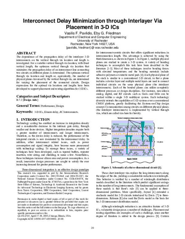 (PDF) Interconnect delay minimization through interlayer via placement ...