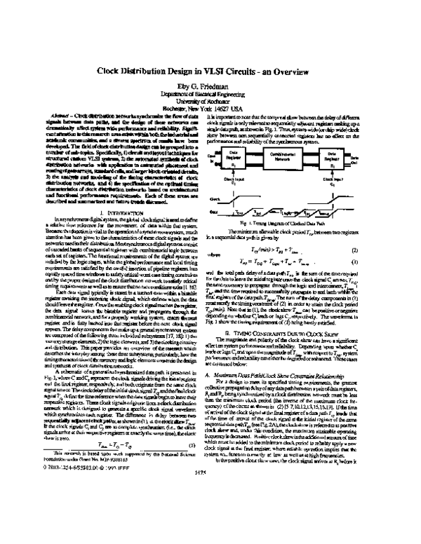 (PDF) Clock Distribution Design in VLSI Circuits. An Overview