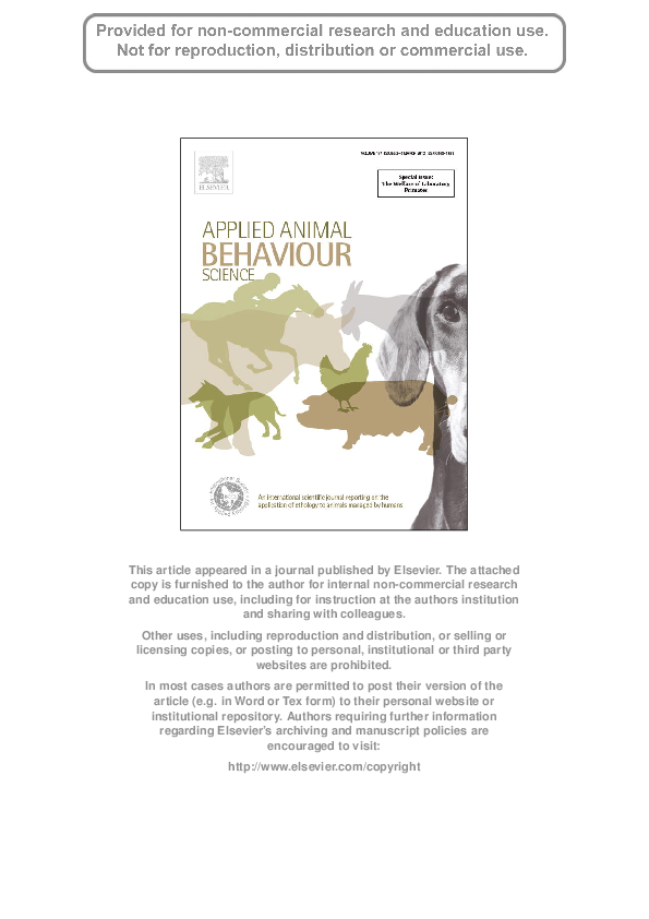 (PDF) Implementing positive reinforcement animal training programs at