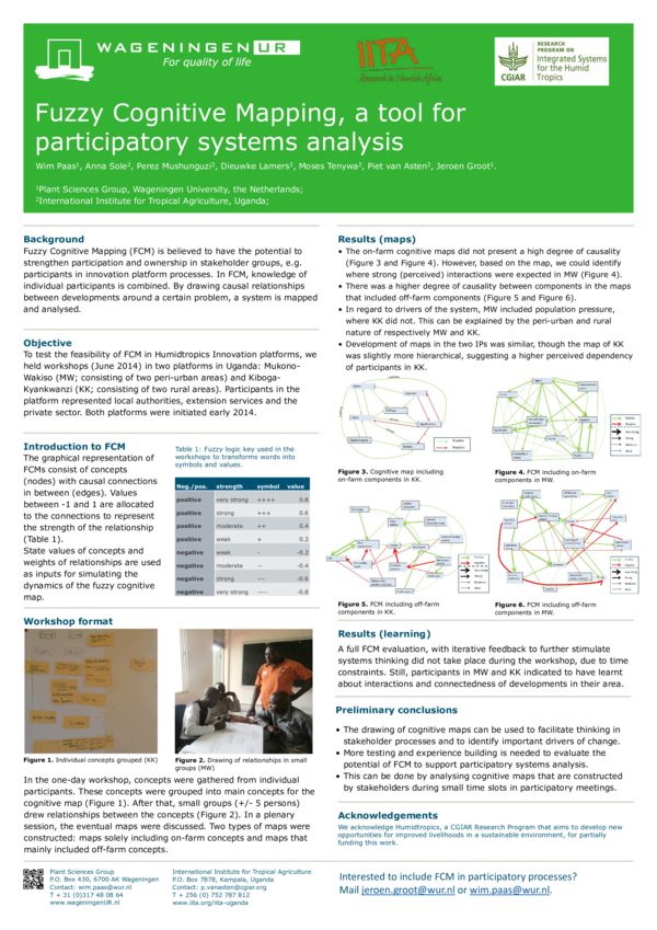 (PDF) Fuzzy Cognitive Mapping, a tool for participatory systems analysis