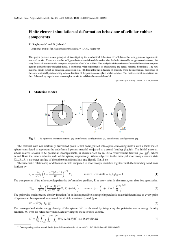 (PDF) Finite element simulation of deformation behaviour of cellular ...