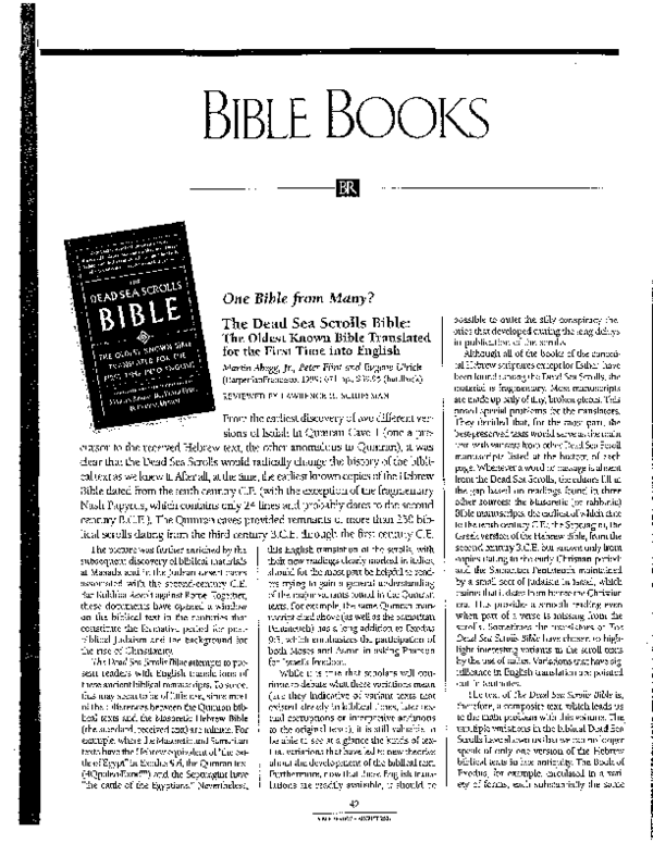  pdf review the dead sea scrolls bible the oldest known bible