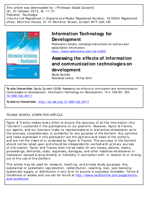 (PDF) Assessing the effects of information and communication ...