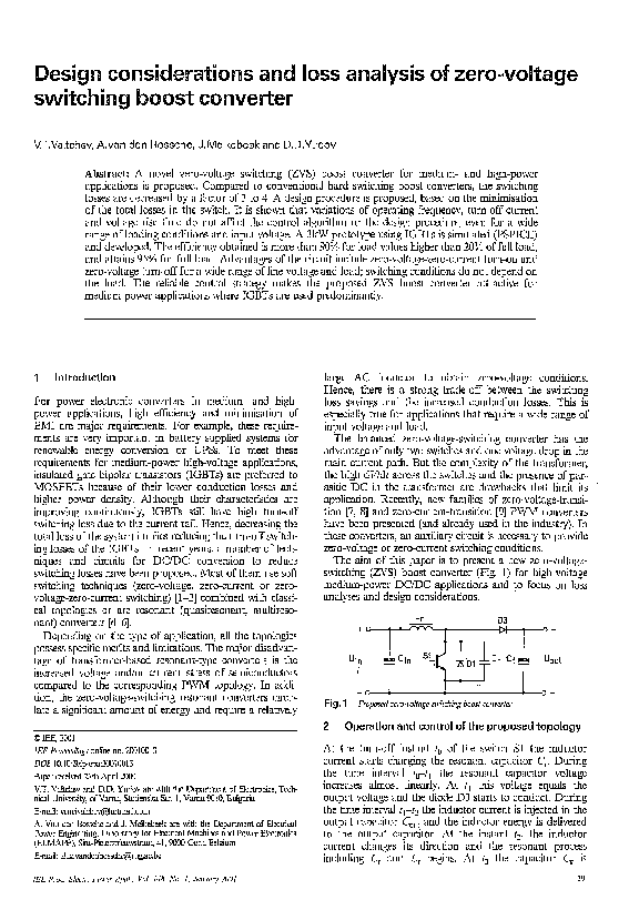 (PDF) Design considerations and loss analysis of zero-voltage switching ...