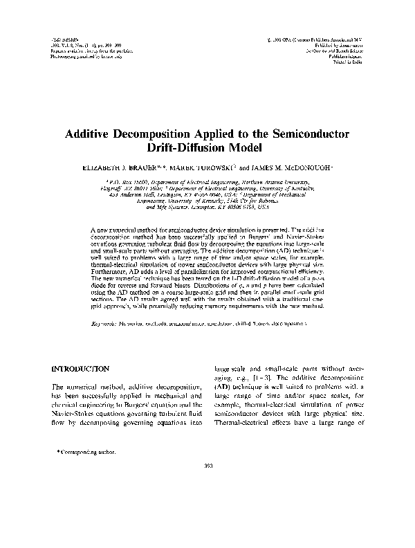 (PDF) Additive Decomposition Applied to the Semiconductor Drift ...