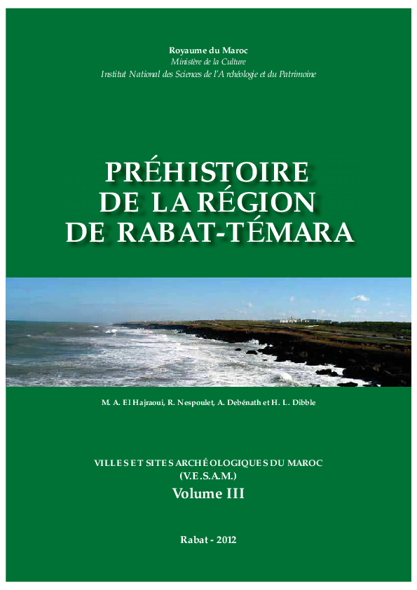 (PDF) PRÉHISTOIRE DE LA RÉGION DE RABAT-TÉMARA