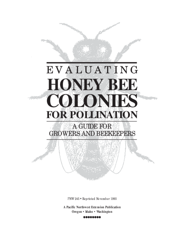 (PDF) Evaluating Honey Bee Colonies for Pollination A Guide for ...
