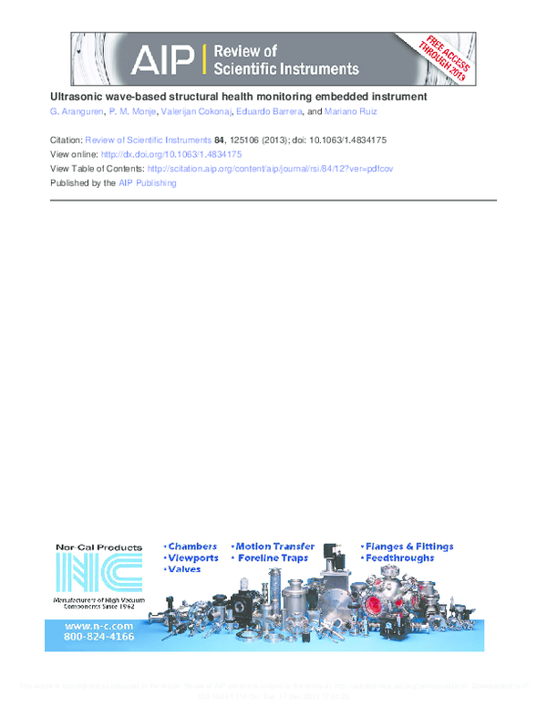 (PDF) Ultrasonic wave-based structural health monitoring embedded ...