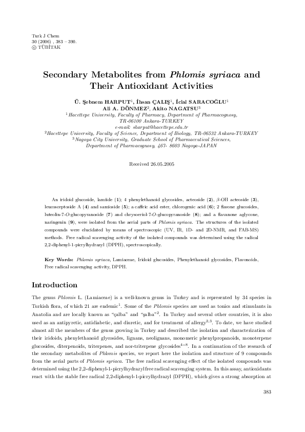 What are secondary metabolites examples image