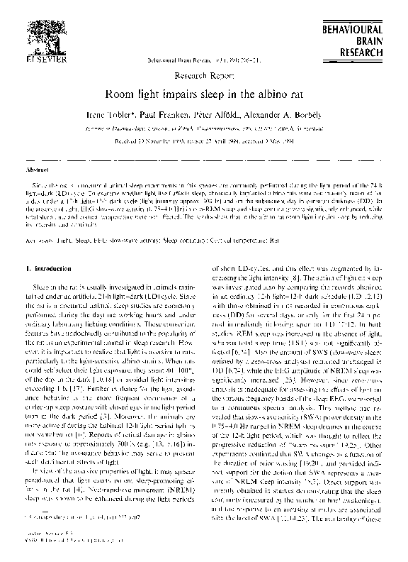 (PDF) Sleep deprivation in the rat at different ambient temperature ...