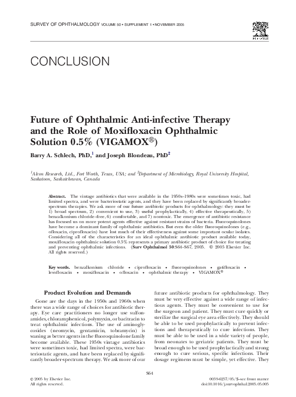 Ciprofloxacin ophthalmic