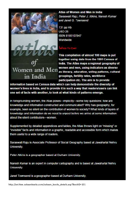(PDF) Atlas of Women and Men in India