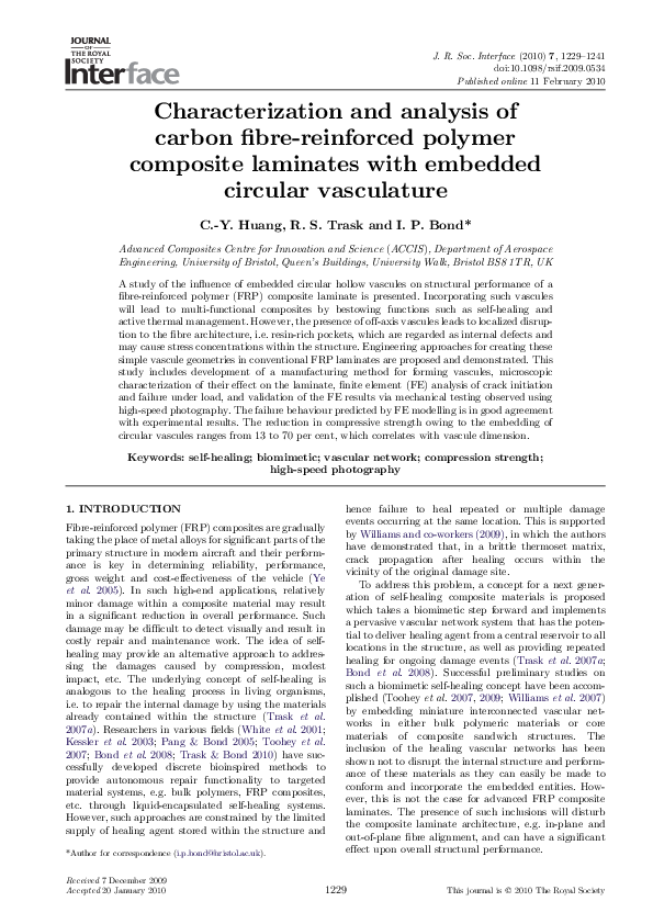 (PDF) Characterization and analysis of carbon fibre-reinforced polymer ...