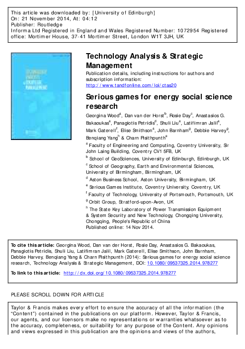 (PDF) Serious games for energy social science research