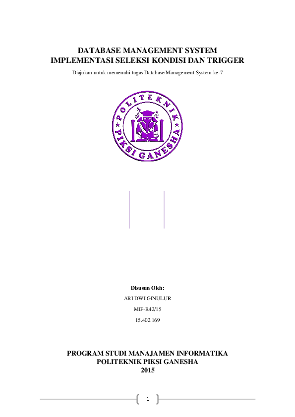 (PDF) IMPLEMENTASI SELEKSI KONDISI DAN TRIGGER