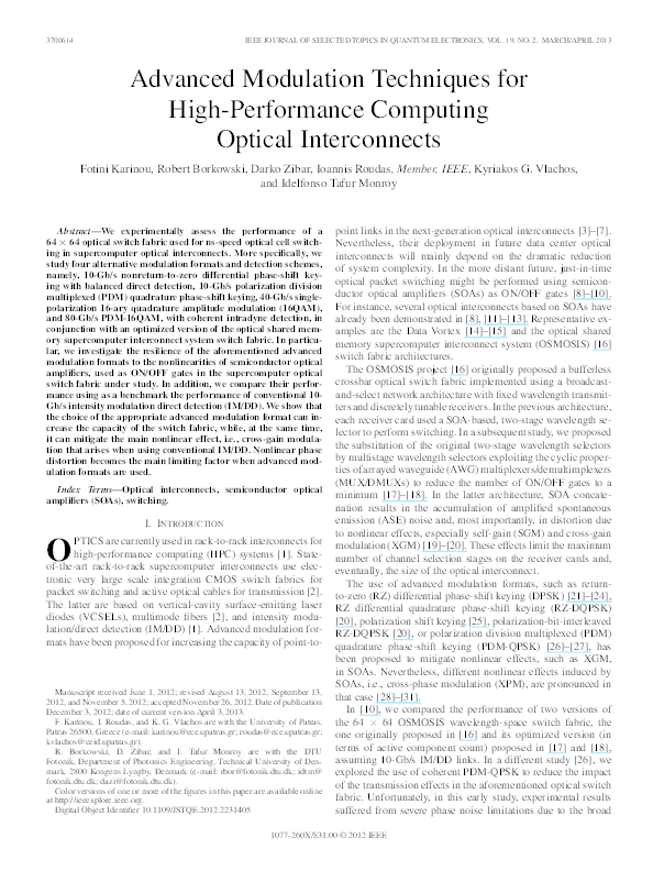 (PDF) Advanced Modulation Techniques for High-Performance Computing ...