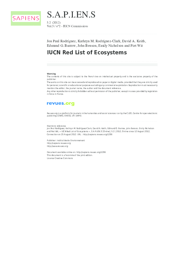 IUCN Red List of Ecosystems