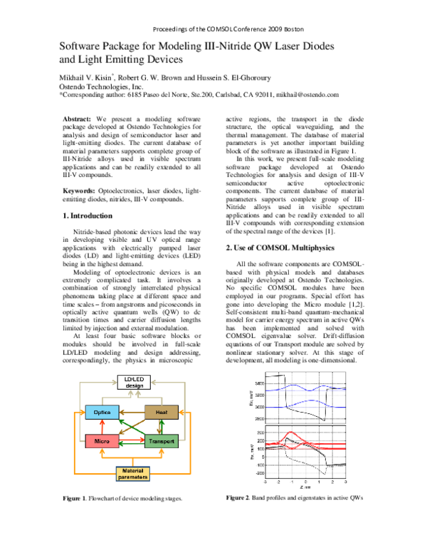 (PDF) Software Package for Modeling III-Nitride QW Laser Diodes and ...