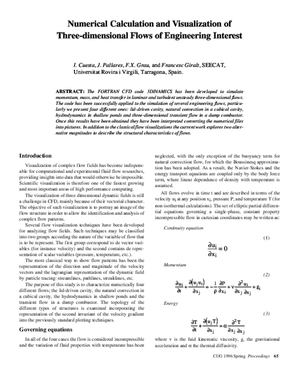 (PDF) Numerical Calculation and Visualization of Three-dimensional ...