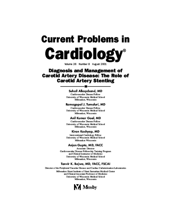 (PDF) Diagnosis and management of carotid artery disease: The role of ...