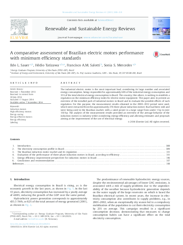 (PDF) A comparative assessment of Brazilian electric motors performance ...