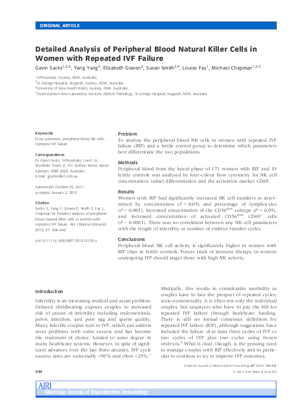(PDF) Detailed Analysis of Peripheral Blood Natural Killer Cells in ...