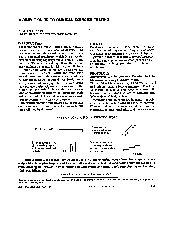 (PDF) A simple guide to clinical exercise testing