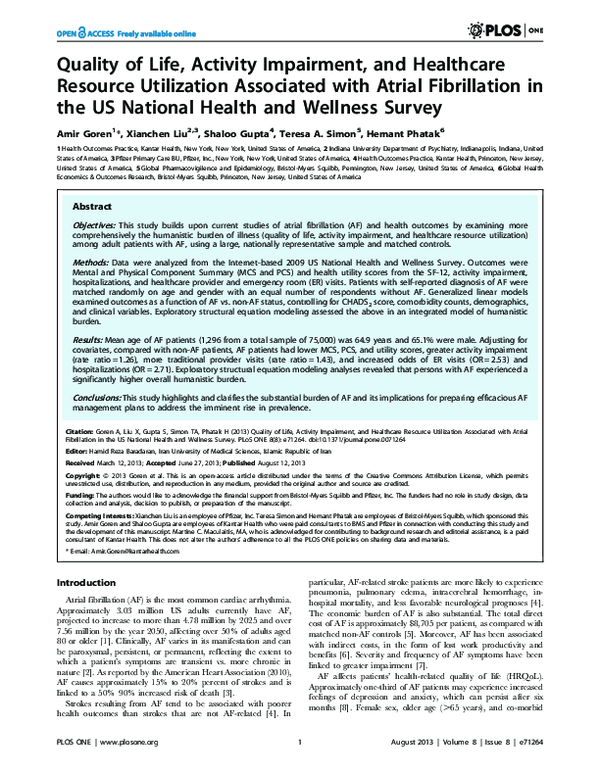 (PDF) Quality of Life, Activity Impairment, and Healthcare Resource ...