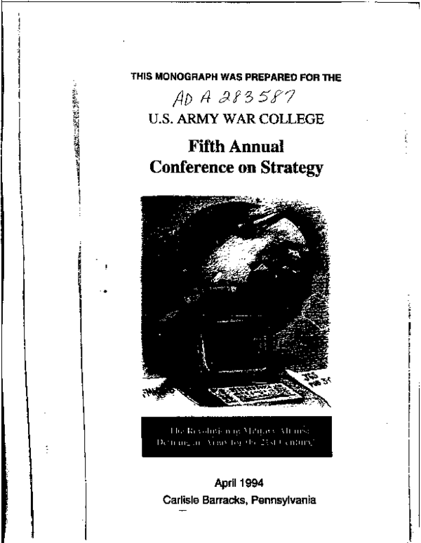 (PDF) Another View of the Revolution in Military Affairs