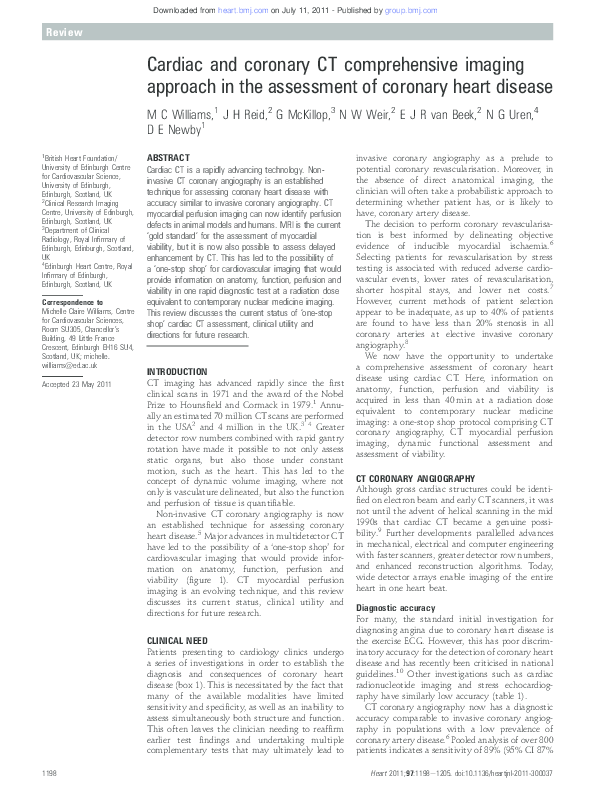 (PDF) Cardiac and coronary CT comprehensive imaging approach in the ...