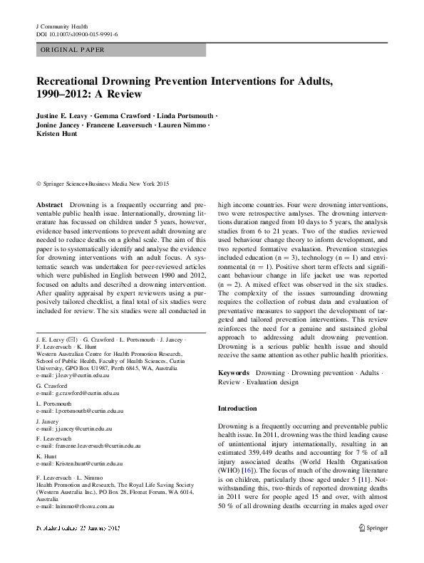 Drowning prevention image