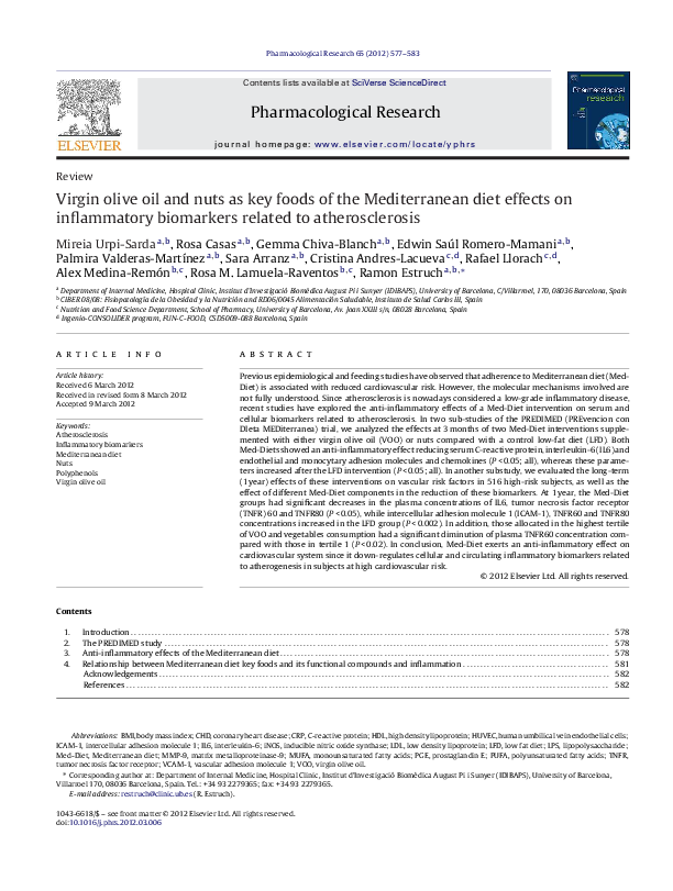 (PDF) Virgin olive oil and nuts as key foods of the Mediterranean diet ...