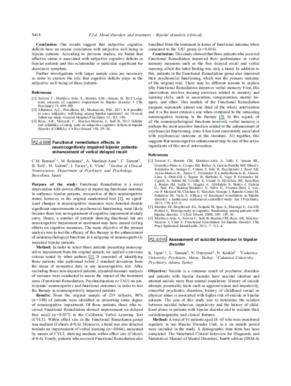 (PDF) P.2.d.010 Assessment of suicidal behaviour in bipolar disorder