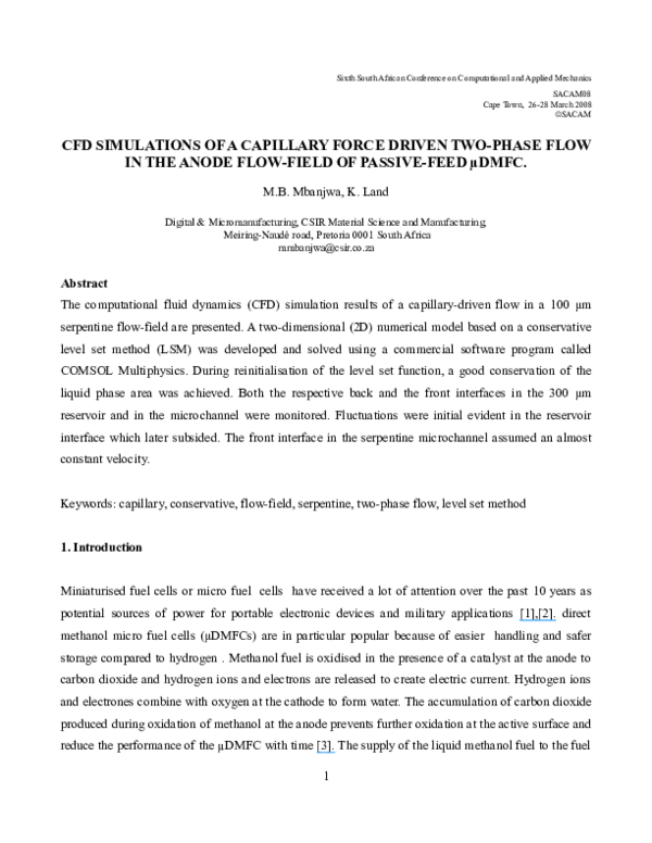 (PDF) CFD simulations of a capillary force driven two-phase flow in the ...