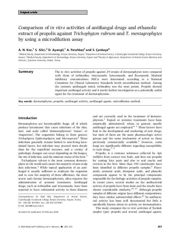 (PDF) Comparison of in vitro activities of antifungal drugs and ...
