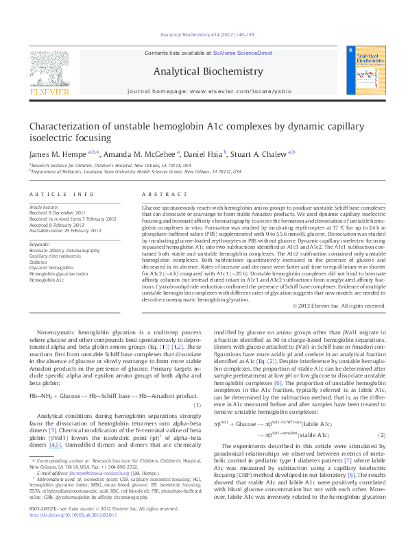 Capillary isoelectric focusing picture