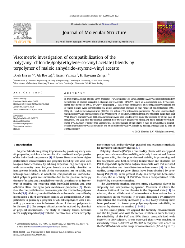 (PDF) investigation of compatibilization of the poly(vinyl