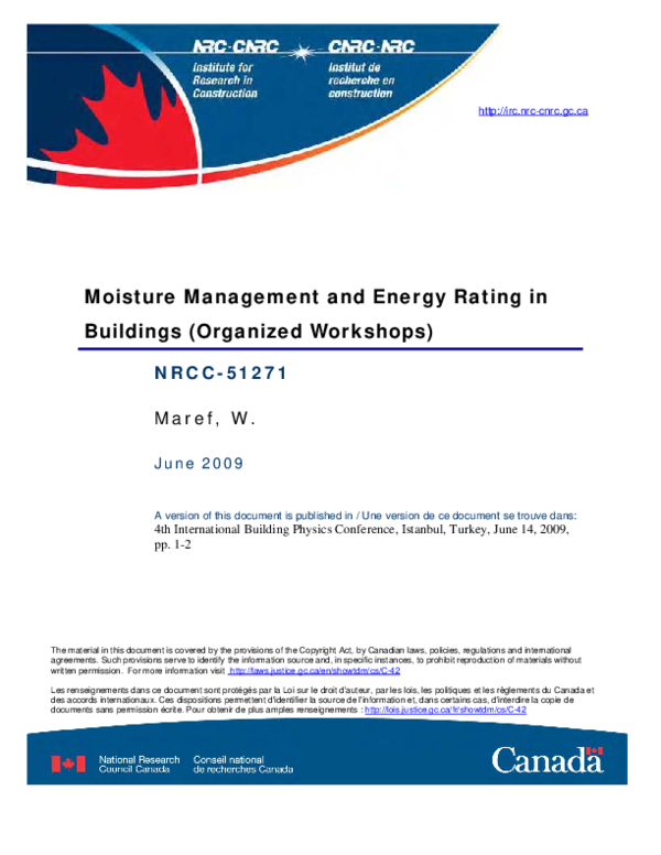 (PDF) Moisture Management and Energy Rating in Building Envelopes ... - Moisture Management Systems For Building Envelope
