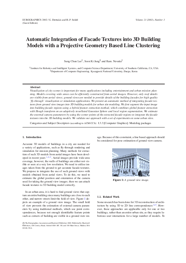 (PDF) Automatic Integration of Facade Textures into 3D Building Models ...