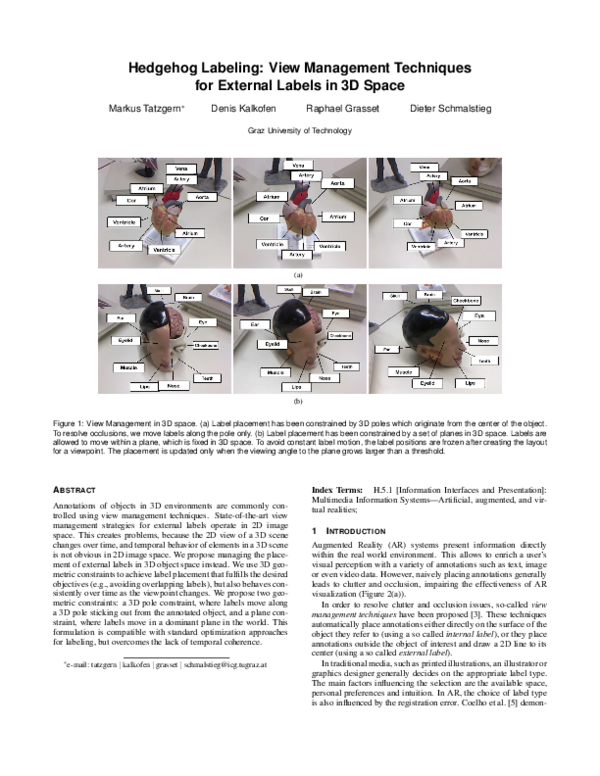 (PDF) Hedgehog labeling: View management techniques for external labels ...