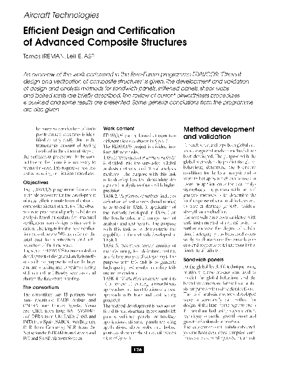 (PDF) Efficient design and certification of advanced composite structures
