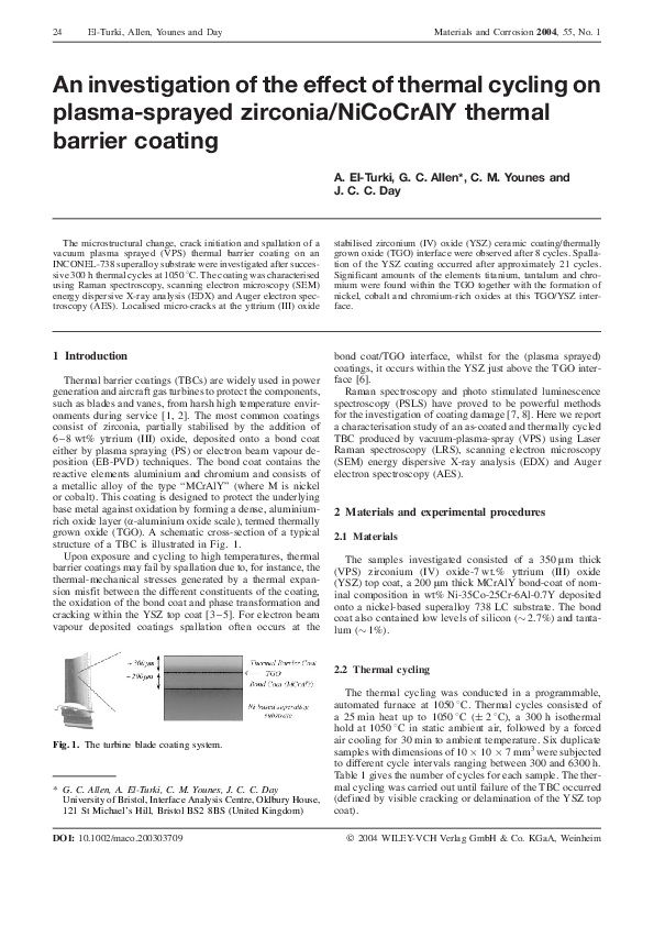 (PDF) An investigation of the effect of thermal cycling on plasma