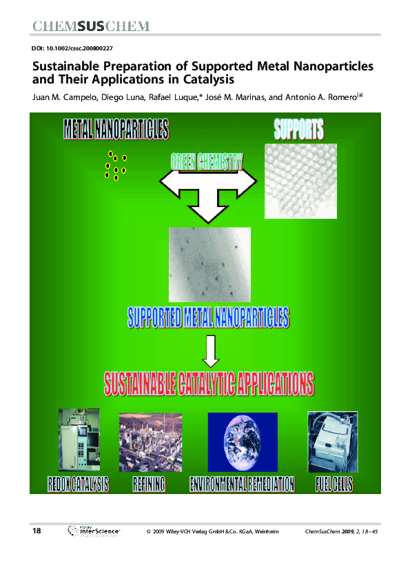Pdf Sustainable Preparation Of Metal Nanoparticles Methods And Applications Rajender Varma Academia Edu