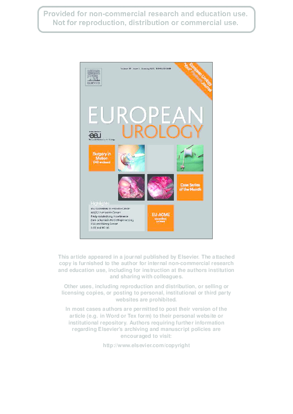 (PDF) EAU guidelines on prostate cancer. Part 1: Screening, diagnosis ...