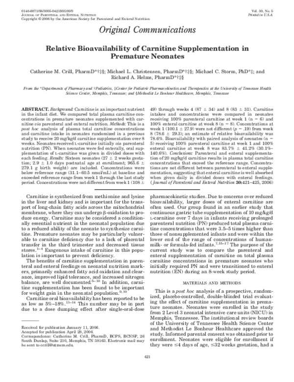 l carnitine in neonates l'carnitine lipid metabolism transport and fatty acid oxidation Carnitine metabolism hypertensive heart  Upregulating carnitine palmitoyltransferase 1 attenuates