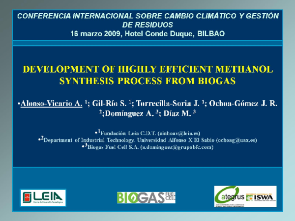 (PDF) DEVELOPMENT OF HIGHLY EFFICIENT METHANOL SYNTHESIS PROCESS FROM ...