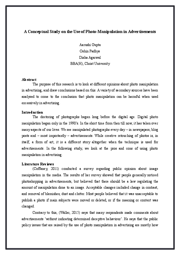 Advertising information or manipulation picture