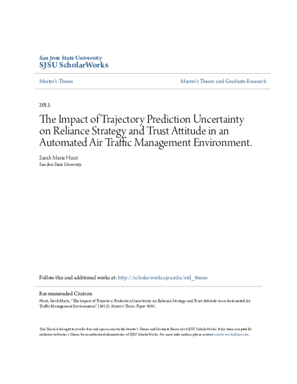 (PDF) The Impact of Trajectory Prediction Uncertainty on Air Traffic ...