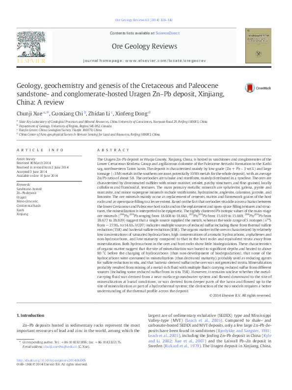 (PDF) Geology, geochemistry and genesis of the Cretaceous and Paleocene ...