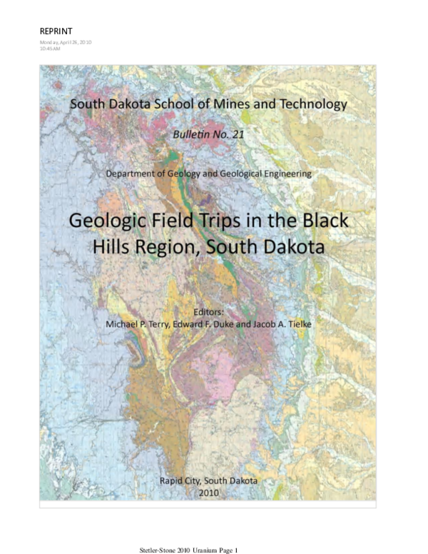 (PDF) Environmental geology of abandoned uranium mines, Harding County ...